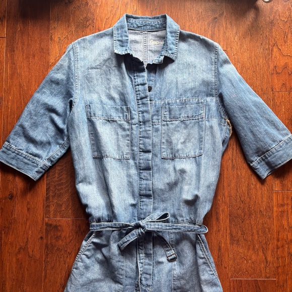 Gap 1969 Premium Linen Denim Jumpsuit | Size M - Picture 6 of 11